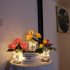 Led Simulation Rose Night Light Stepless Dimming Rechargeable Table Lamp Ornaments For Home Decor pink flowers