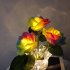 Led Simulation Rose Night Light Stepless Dimming Rechargeable Table Lamp Ornaments For Home Decor pink flowers