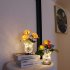 Led Simulation Rose Night Light Stepless Dimming Rechargeable Table Lamp Ornaments For Home Decor pink flowers