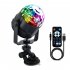 Led Small Magic  Ball  Stage  Light  Usb Power Supply Colorful Revolving Party Lights With Remote Control  For Dj Bar Home Dance Parties Black