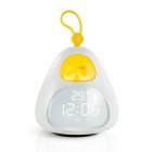 Led Smart Bird Nest Alarm  Clock Night Light For Kids Bedroom Desktop Accompany Sleeping Christmas Gifts white