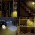Led Smart Night Light Wall Lamp Energy Saving Pir Motion Sensor Kitchen Cabinet Light Bedroom Bedside Lamp warm side glow 3pcs