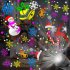 Led Snowflake Projection Light 16 Pattern Colorful Rotating Christmas Outdoor Decorative Lamp Spotlight EU plug 4W 16 pattern