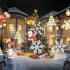 Led Snowflake Projection Light 16 Pattern Colorful Rotating Christmas Outdoor Decorative Lamp Spotlight EU plug 4W 16 pattern