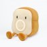 Led Soft Plush Toast Alarm Clock Light Delayed Light Off Dimmable Usb Charging Bedside Table Night Light A