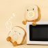 Led Soft Plush Toast Alarm Clock Light Delayed Light Off Dimmable Usb Charging Bedside Table Night Light B