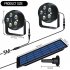 Led Solar Flood Light High power Outdoor Waterproof Garden Wall Lamp Simulation Monitoring Spotlight White Cold White