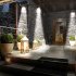 Led Solar Flood Light High power Outdoor Waterproof Garden Wall Lamp Simulation Monitoring Spotlight White Cold White