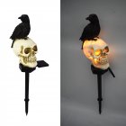 Led Solar Light Halloween Horror Skeleton Ghost-shape Outdoor Waterproof Lamp