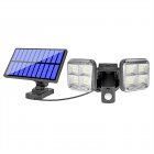 Led Solar Lights 450lm 6000-7000k Infrared Body Sensor Double Head Rotatable Garden Lamp Street Lamp