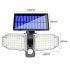 Led Solar Lights 450lm 6000 7000k Infrared Body Sensor Double Head Rotatable Garden Lamp Street Lamp 120LED split