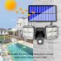 Led Solar Lights 450lm 6000 7000k Infrared Body Sensor Double Head Rotatable Garden Lamp Street Lamp 120LED split