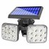 Led Solar Lights 450lm 6000 7000k Infrared Body Sensor Double Head Rotatable Garden Lamp Street Lamp 120LED split