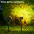 Led Solar Spotlight Human Body Induction Outdoor Courtyard Garden Lamp for Yard Path Tree Garden Decor Warm White