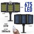 Led Solar Street Light 240 384 648 675led 3 Head Motion Sensor 270 Wide Angle Ip65 Waterproof Remote Control Wall Lamp W785 3