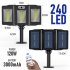 Led Solar Street Light 240 384 648 675led 3 Head Motion Sensor 270 Wide Angle Ip65 Waterproof Remote Control Wall Lamp W785 3