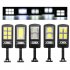 Led Solar Street Lights Outdoor Security Lighting Wall Lamp Waterproof Motion Sensor Smart Control Lamp 2108 two sided