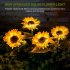 Led Solar Sunflower Lights Ip65 Waterproof Outdoor Landscape Lamp For Courtyard villa garden Decor three heads