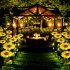 Led Solar Sunflower Lights Ip65 Waterproof Outdoor Landscape Lamp For Courtyard villa garden Decor three heads