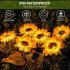 Led Solar Sunflower Lights Ip65 Waterproof Outdoor Landscape Lamp For Courtyard villa garden Decor three heads