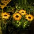 Led Solar Sunflower Lights Ip65 Waterproof Outdoor Landscape Lamp For Courtyard villa garden Decor three heads