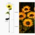 Led Solar Sunflower Lights Ip65 Waterproof Outdoor Landscape Lamp For Courtyard villa garden Decor three heads