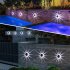 Led Solar Wall Lamp Petal Shaped 8 Modes 90 Degree Adjustable Outdoor Lighting White Light