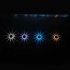 Led Solar Wall Lamp Petal Shaped 8 Modes 90 Degree Adjustable Outdoor Lighting White Light