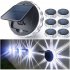 Led Solar Wall Lamp Petal Shaped 8 Modes 90 Degree Adjustable Outdoor Lighting White Light