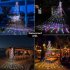 Led String Lights 10lm 8 Modes Super Bright Outdoor Christmas Decorations For Courtyard Garden Porch white Solar model
