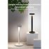 Led Table Lamp Portable Dimmable Rechargeable Desktop Night Light for Restaurant Hotel Bar Bedroom Decor White