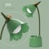 Led Table Lamps Flower Birds Folding Energy Saving Eye Protective Usb Charging Night Light With Pen Holder  blue 