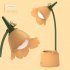 Led Table Lamps Flower Birds Folding Energy Saving Eye Protective Usb Charging Night Light With Pen Holder  green 