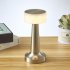 Led Table Lamps Retro Desk Lamp 3 Color Dimming Energy Saving Night Light For Bar Restaurant Coffee Decor  Silver   Battery 1800mAh 