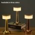 Led Table Lamps Retro Desk Lamp 3 Color Dimming Energy Saving Night Light For Bar Restaurant Coffee Decor  Silver   Battery 1800mAh 