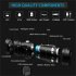 Led Tactical Flashlight 4 Modes Waterproof Zoomable Super Bright Usb Rechargeable Torch Hand Lantern as shown