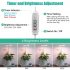 Led Telescopic Plant Grow Light Full Spectrum Timing Plant Growing Lamp For Succulent Flowers Indoor Plants 3 5 inch 5W white