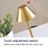 Led Touch Table Lamp 3 Colors Stepless Dimming Usb Rechargeable Eye Protection Night Light Desk Lamp black
