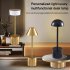 Led Touch Table Lamp 3 Colors Stepless Dimming Usb Rechargeable Eye Protection Night Light Desk Lamp black