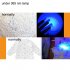 Led Uv Flashlight Zoomable Waterproof Anti Slip 365nm Strong Light Aluminum Alloy Torch With Clip  Purple Light 395 