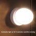 Led Wall Lamps 360 Rotated Motion Sensor Night Light Rechargeable Auto On Off Cabinet Light Flashlight Battery type warm yellow