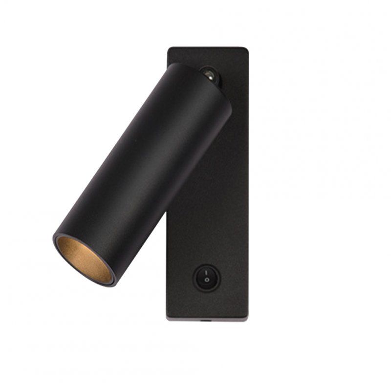 Led Wall Light Backlight Modern Style Folding Horizontal Rotation 350° Vertical Rotation 90° Wall Lamp Hotel Bedroom Bedside Study Reading Sconce Lamp 110V-220V 3W Black body warm light 3000K