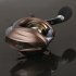 Left Handed Strong Metal Drop Design Bearings Drum Fishing Reel for Boat Ocean Fishing Round Dark Gold