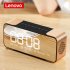 Lenovo  L022 Portable Bluetooth Wireless Speaker Led  Alarm Clock Tf Card Fm Wireless Loudspeaker Rust color
