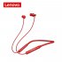 Lenovo Wireless Earphone He05x  Blutetooth  5 0 Sports Headphone Ipx5 Waterproof Earplugs Hifi Sound Magnetic Neckband Headset red