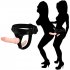 Lesbian Strap on Double Dildo Dongs Adjustable Harness Realistic Penis Double Stimulation Anal Sex Toys for Woman Couples  Flesh