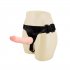 Lesbian Strap on Double Dildo Dongs Adjustable Harness Realistic Penis Double Stimulation Anal Sex Toys for Woman Couples  Flesh