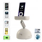 Let your music resonate through any surface with this Resonance Speaker and iPod iPhone Docking Station  Bring music to life through ultrasonic technology 