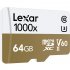 Lexar 1000x Micro SD SDXC tf Memory Card Reader for or Drone Sport Camcorder 150MB s White brown 64G