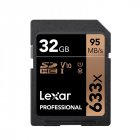 Lexar 633X SD Memory Card Storage Card 32GB Black